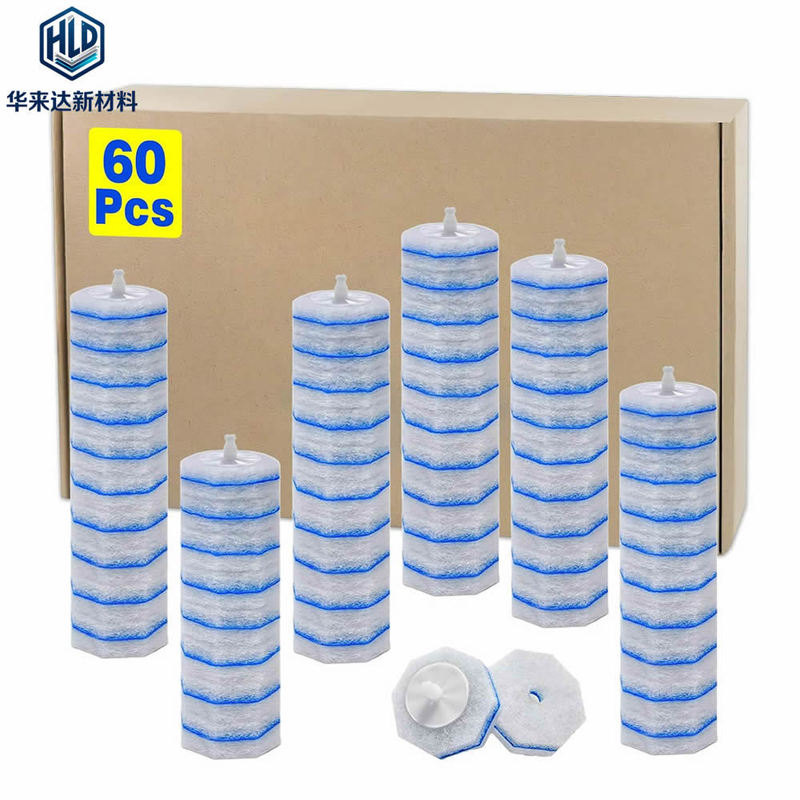Hualaida Cross-Border 60-Pack Disposable Toilet Brush Refill Heads – Super Effective Toilet Cleaning with Built-in Cleaning Solution Hualaida Cross-Border 60-Pack Disposable Toilet Brush Refill Heads – Super Effective Toilet Cleaning with Built-in Cleaning Solution