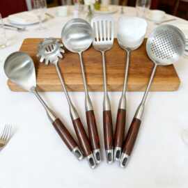 201不锈钢炒菜铲子家用柄汤勺漏勺蘑菇炒勺锅铲粉扒煎铲厨具套装