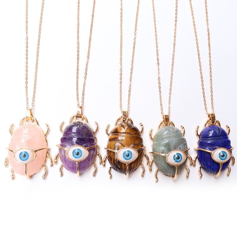 35g Weight Pendants, Jewelry Accessories Classification 1 Piece Quantity Crystal Material Insect, Eye Pattern Ethnic Style Style 1 Piece Crystal Insect Eye 3