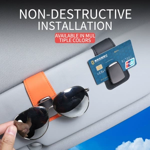 Cross-Border Car Glasses Clip, Multi-Functional Sun Visor, Ticket Storage, Car Sunglasses Holder, Creative Car Accessories