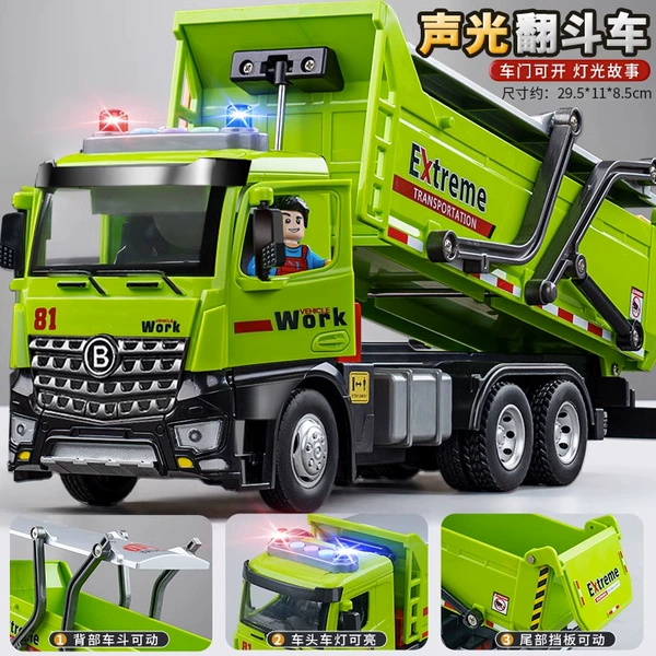 [Car bucket can be lifted] Large can open the door sound and light turning the car green