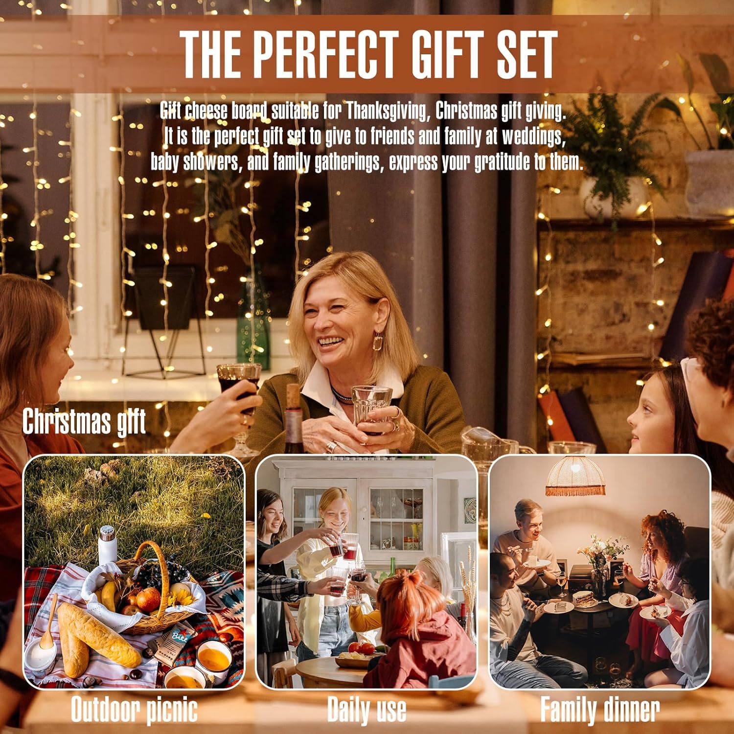 Caja de regalo de mano mini juego de tabla de cortar juego de cuchillo de queso juego de tablero de queso boda fiesta de cumpleaños acacia