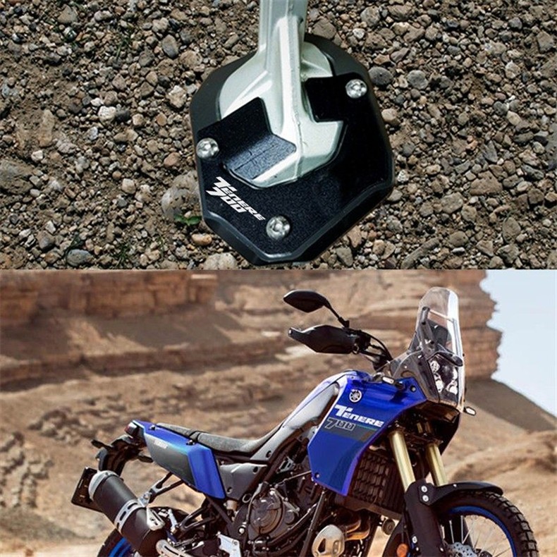 Suitable for Yamaha Tenere700 19-23 Modified Aluminum Alloy Side Support Stand with Enlarged Base and Widened Pad