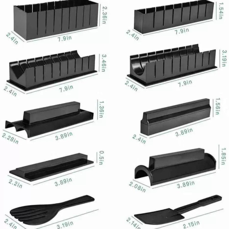 国境を越えたスポット家庭用diyおにぎり金型寿司道具10個/11点セット料理道具海苔寿司巻き|undefined