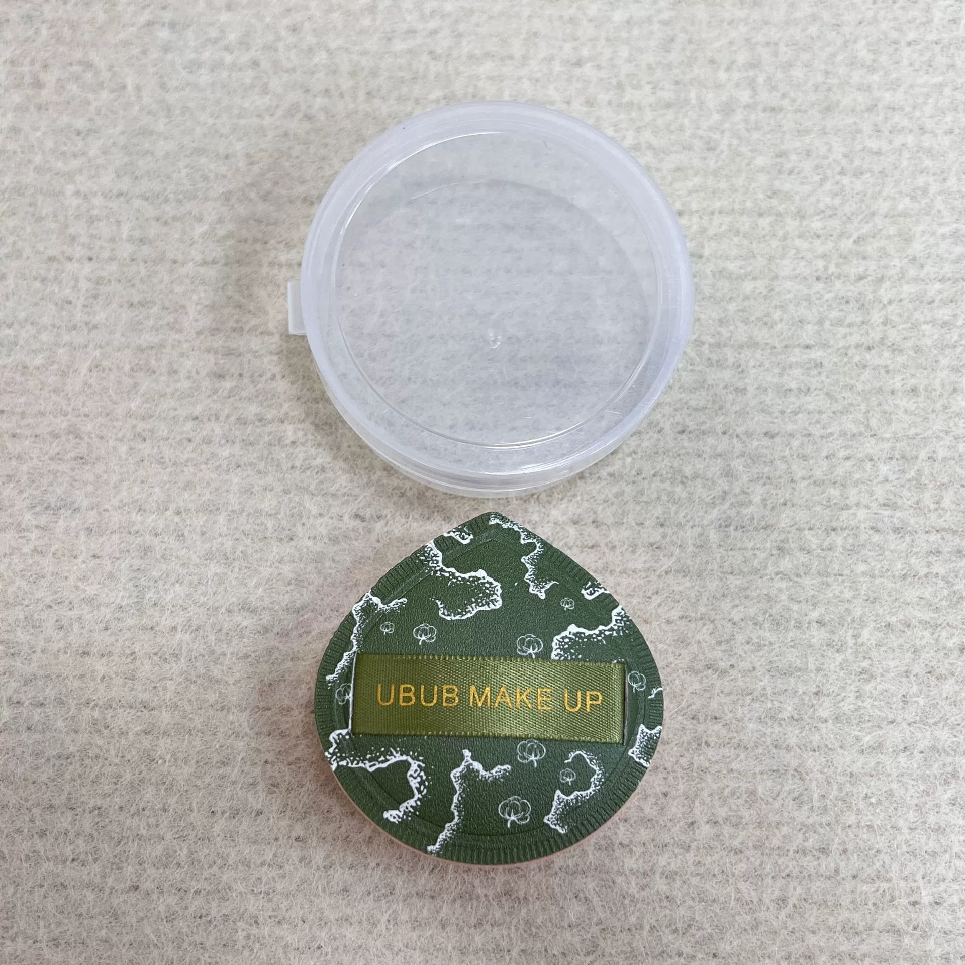 Спонж для макияжа UBUB Puff — тональный пудровый, водяная капля и квадрат, двойной смачиваемый/сухой, 2 штуки