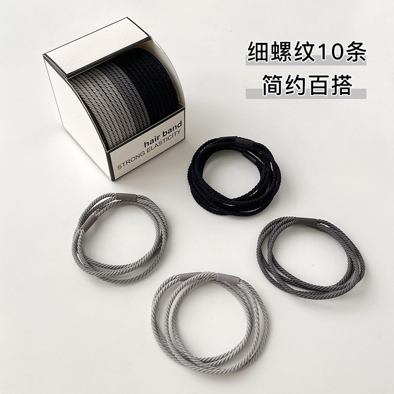 No apretado el pelo de alta elástica de goma duradera cuerda de pelo de la cola de caballo femenina tocado Corea del Sur ins simple banda de pelo cuerda de pelo