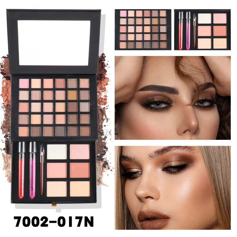 Foreign trade cross-border makeup 36 color matte eye shadow high gloss blush powder cake multi-functional one plate suit beauty wholesale