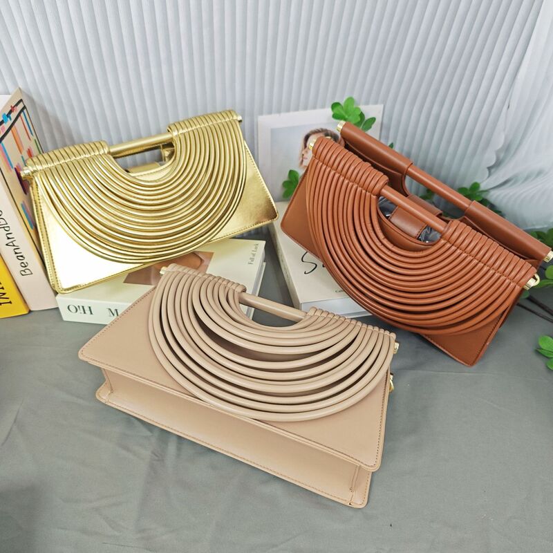 Guangzhou New Cross-Border Bag Hand-Woven Bag Single Shoulder Cross-Body Clutch Bag Women's Niche High-End Stylish Fashion Guangzhou New Cross-Border Bag Hand-Woven Bag Single Shoulder Cross-Body Clutch Bag Women's Niche High-End Stylish Fashion