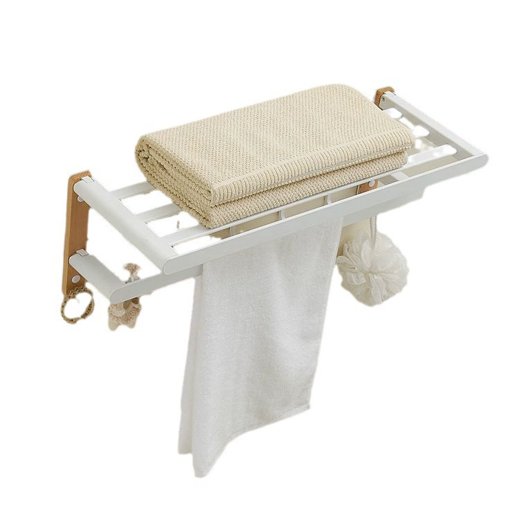 Кремовая отопительная ветрот towel rack деревянные полки для ванной алюминиевый сплав твердная древесина для ванной набор полотенец
