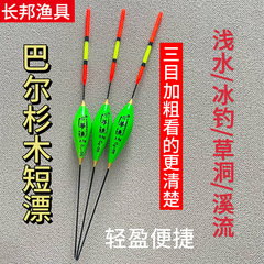 バル杉の木の短いドリフト浅水の渓流の小さい魚のドリフトは目を引くことができます。