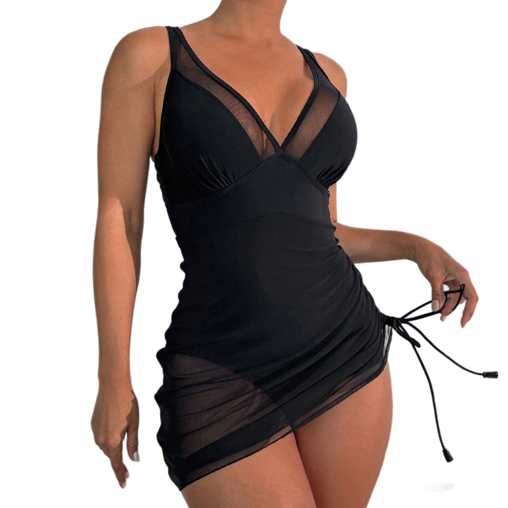Women's Sexy One Piece Swimsuit Fashionable Mesh Tight Fit Bikini Skirt Swimwear European And American Style by Amazon 2025_ecoleips.com