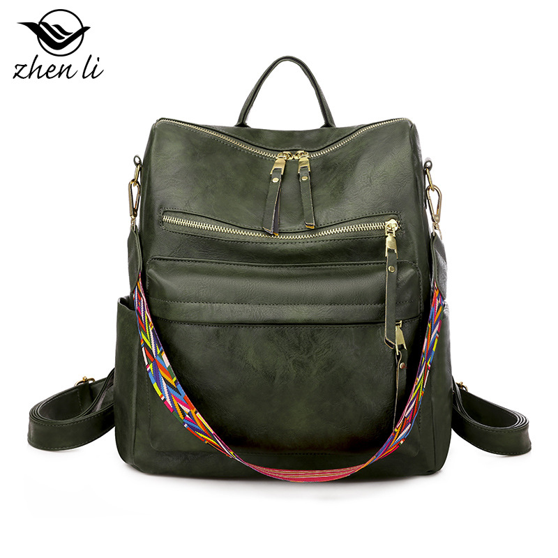 Zhenli bolso retro mochila de gran capacidad para mujer diseño de nicho Mochila De mujer bolsas bolsa al por mayor