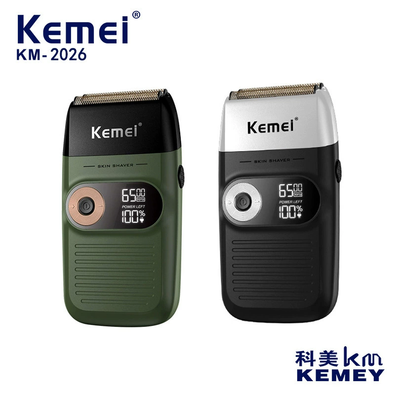 Новая KM-2026 бритва Kemei электрическая супер чистая двойная поршневая мужская портативная дорожная бритва