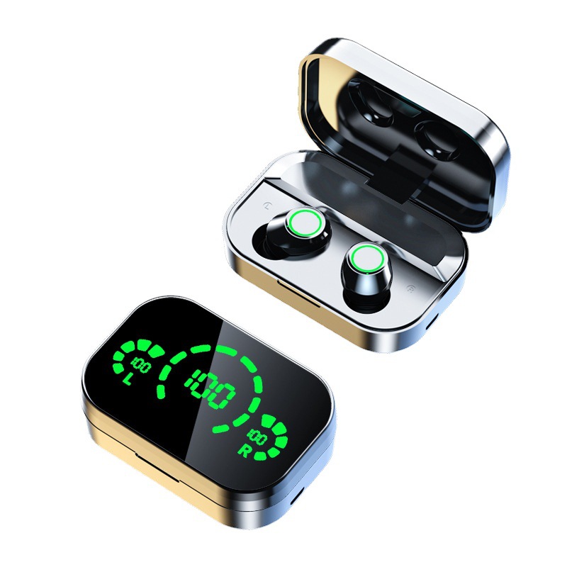 HD espejo pantalla digital YD03 auriculares bluetooth gran capacidad YDmini auriculares inalámbricos de reducción de ruido por mayor