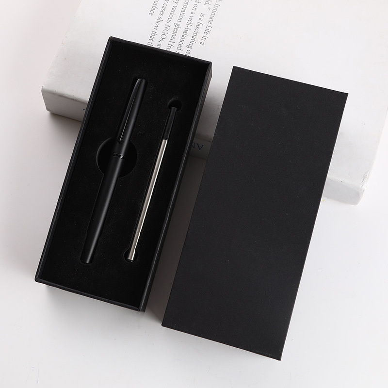 Juego de alta calidad rojo regalos de negocios metal bolígrafo de firma bolígrafo personalizado logotipo publicitario bolígrafo neutro