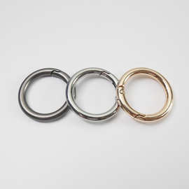 锌合金圆环弹簧开口圈金属电镀钥匙圈圆环钥匙扣箱包挂件厂家直销