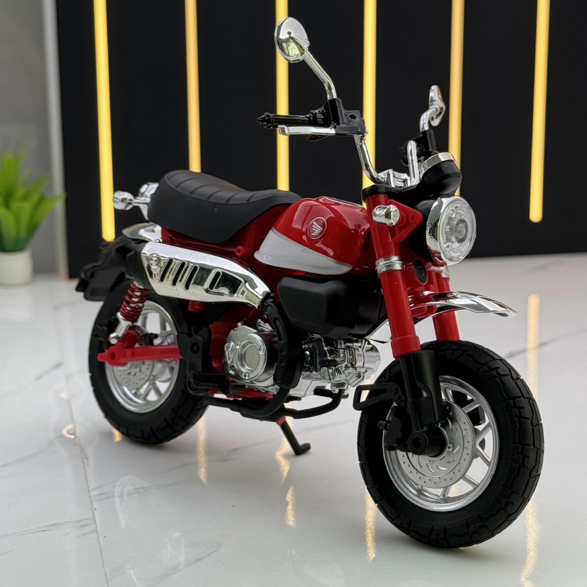 Huayi simulación aleación coche modelo 1:12 Honda mono deslizamiento motocicleta juguete con luz coche modelo adornos