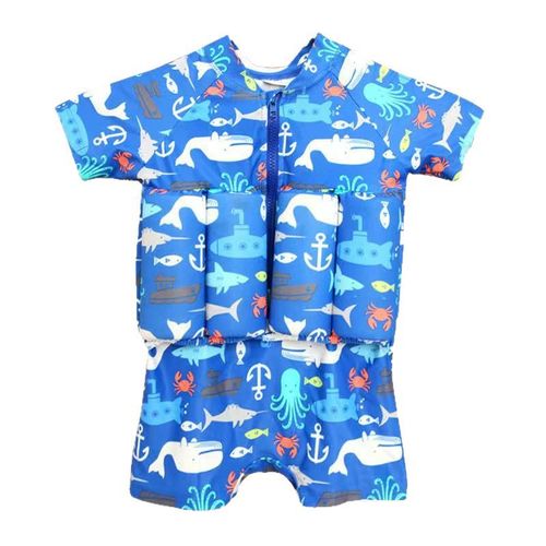 Kids Buoyancy Wetsuit Surfing Suit Unisex Bodysuit Swimwear Cartoon Straight Leg Cute Baby Swimwear