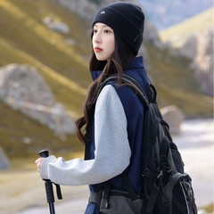 堆堆帽女包头针织帽秋冬护耳韩版冷帽时尚月子帽户外登山防风帽
