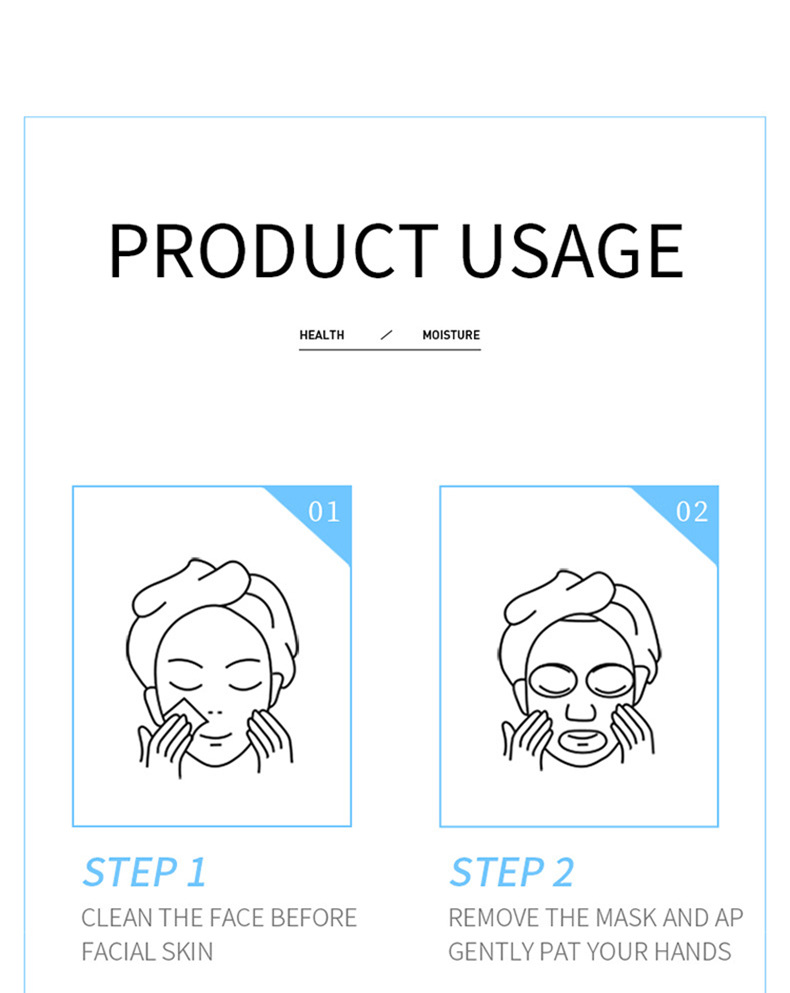 All-English Collagen/Niacinamide/Soothing Hydrating Facial Mask - Wholesale for Export
