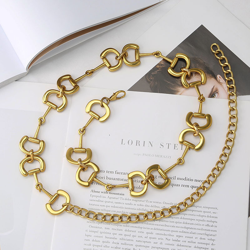 Streetwear Geometric Metal Plating Women's Chain Belts display picture 3