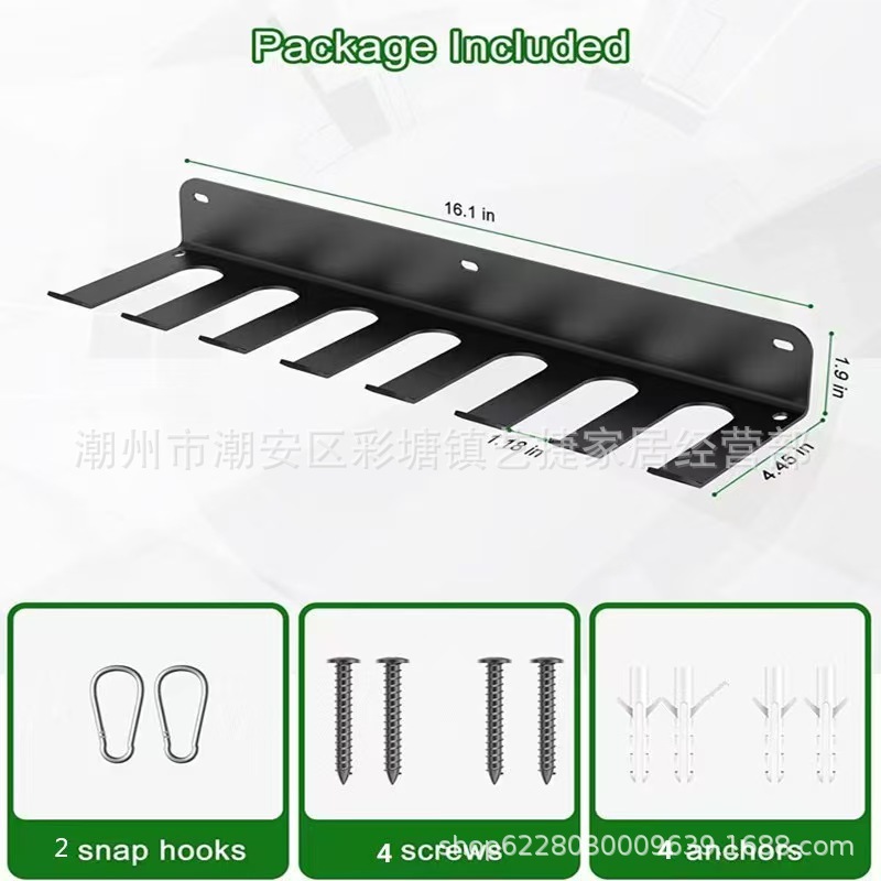 简约金属球棒收纳架壁挂式棒球展示架球拍运动器材置物架创意收纳