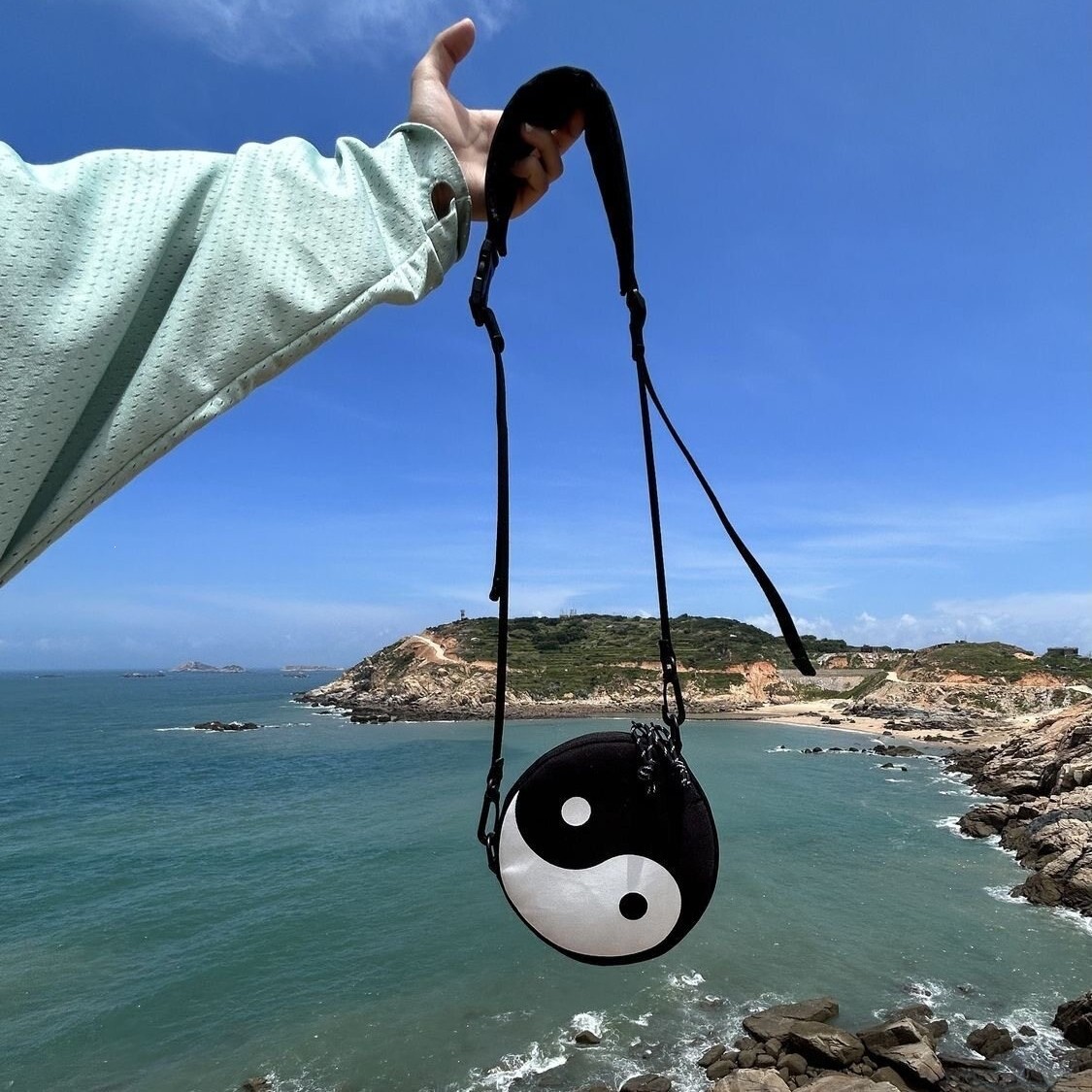 帆布圆形挎包太极包JQ