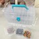 Nail Art Accessories Wear Armor Storage Box Nail Art Bright Diamond Beads Rice Beads Transparent Dust-proof Finishing Box