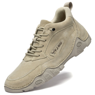 Cross-border cotton shoes high-top outdoor casual shoes genuine leather men's Martin boots Amazon wear-resistant non-slip plus size men's shoes
