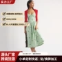 中长气质法式白条纹连衣裙