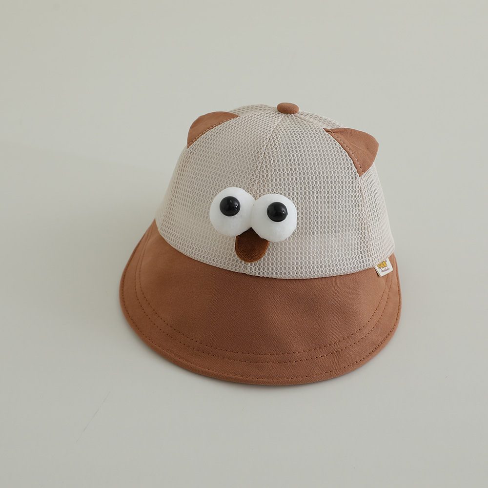 Sombrero para niños, estilo fino de verano, malla divertida y transpirable, sombrero de visera de ala grande, sombrero de protección solar para bebés para hombres y mujeres