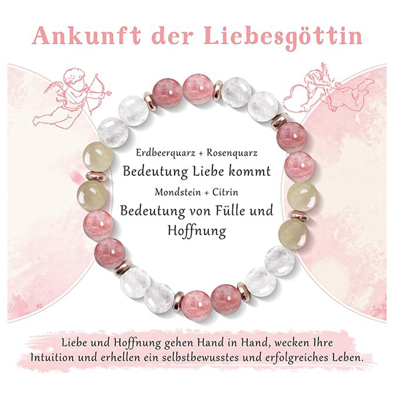 Crystal Healing Bracelet Natural Gemstone Amethyst Strawberry Crystal Gold Tiger Eye Anxiety Crystal Bracelet Strawberry Crystal Bracelet