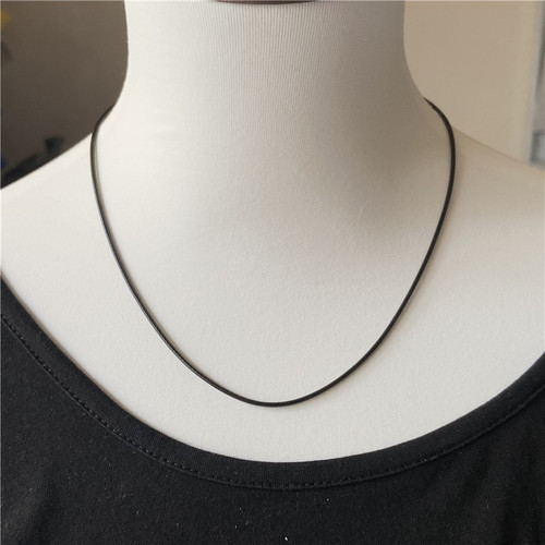 Jade pendant rope necklace 40cm Korean style wax rope leather rope necklace for men and women, couple, student sweater chain DIY