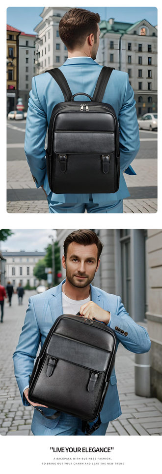 Ba lô nam da bò thật Marante 30×15×40 cm, túi đựng laptop 16 inch — Ba lô 332, Ba lô thường ngày 9008, 8486 Ba lô, Balo vân cá sấu 2283 chi tiết 51