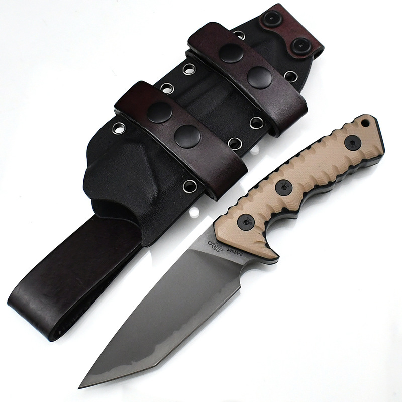MBB Miller Brothers M27 camping self-defense straight knife outdoor mountaineering tactical survival knife with G10 handle and K sheath field knife MBB Miller Brothers M27 camping self-defense straight knife outdoor mountaineering tactical survival knife with G10 handle and K sheath field knife