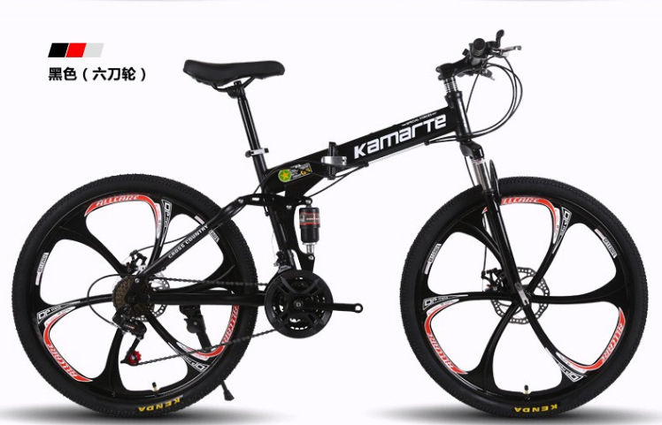 Fábrica al por mayor cola suave plegable bicicleta de montaña adulto amortiguador estudiante off-road velocidad variable bicicleta de cercanías