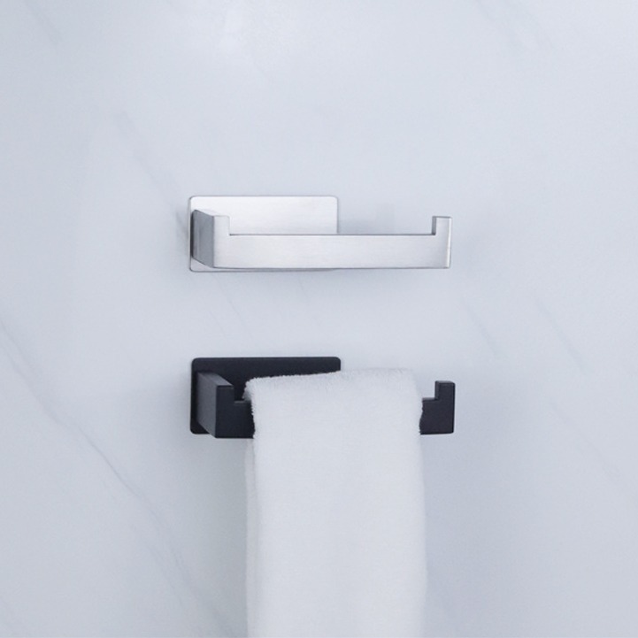Cuarto de baño inodoro 304 de acero inoxidable titular de papel higiénico negro montado en la Pared Soporte de papel higiénico transfronterizo