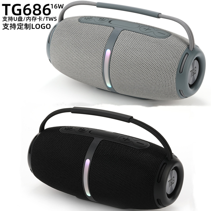 TG686 altavoz portátil bluetooth portátil portátil led lámpara tarjeta de enchufe al aire libre alto volumen bluetooth sonido bluetooth alto valor facial