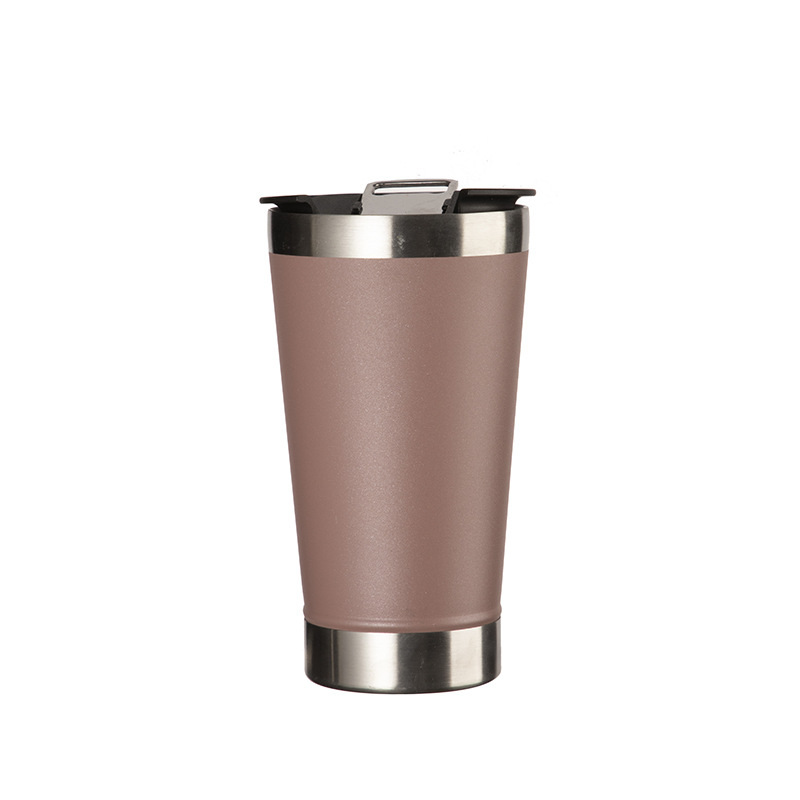 Taza de 20 oz con abridor de botellas incorporado, doble capa de acero inoxidable 304, termo para bebidas heladas o calientes, ideal para exteriores.