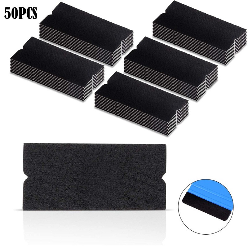 50件套10x4.8cm织物毡边缘刮擦免费软湿干毡，用于汽车包装刮板3M