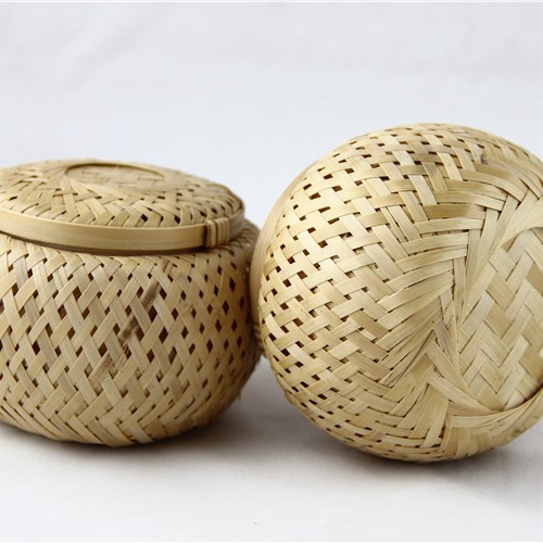 批发普洱茶竹编包装 迷你沱包装茶盒 多种型号竹编工艺品