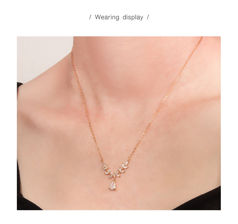 925 Sterling Silver Pendant Material Zircon Inlay Material Pendant Necklace Classification 925 sterling silver Chain Material 925 Sterling Silver Zircon Cable Chain Plating Grain Pendant Necklace