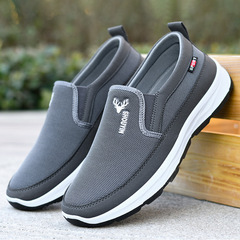 Old Beijing Cotton Shoes Men's Single Shoes 2023 Spring and Autumn New Model Middle-Aged and Elderly Non-Slip One-Pull-On Breathable Casual Men's Shoes