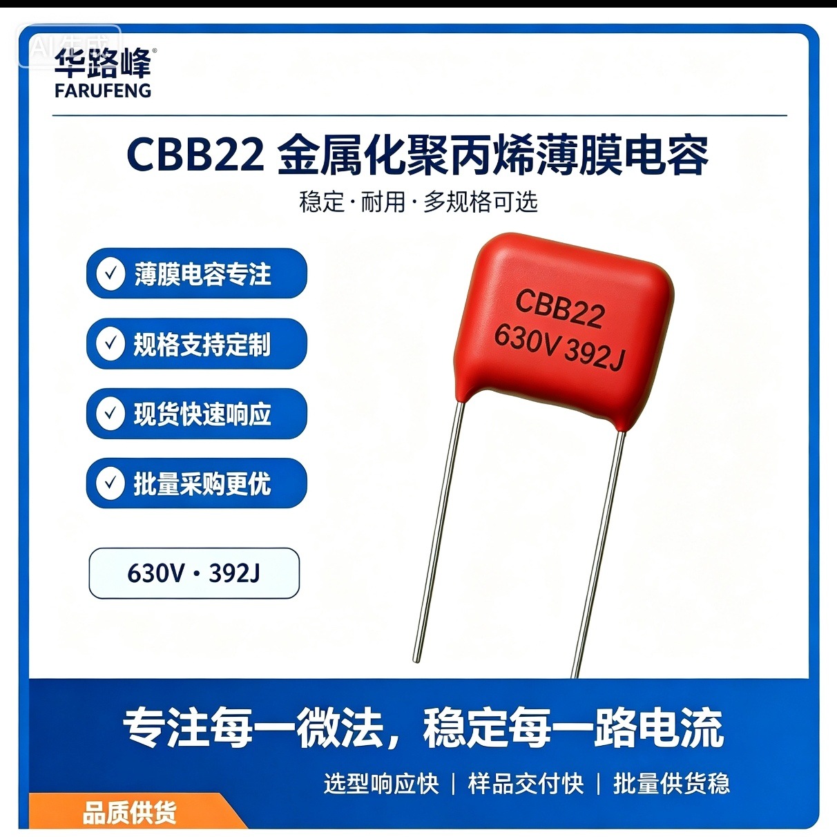 ��Ĥ����100V 250V 400V 630V392 CBB����