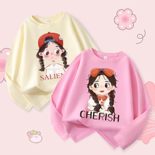 潮牌女童长袖t恤纯棉2025秋季新款儿童洋气打底衫小女孩一件代发