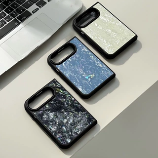 坠入星河适用Phone Duo云母质感背板手机壳折叠连体贝母纹保护套