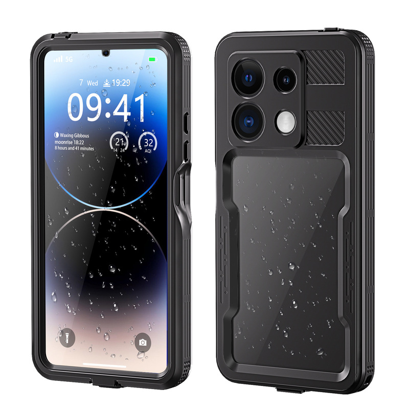 Red pepper waterproof mobile phone case for red rice Redminote13 all-inclusive outdoor 13Pro anti-drop 5G protective case