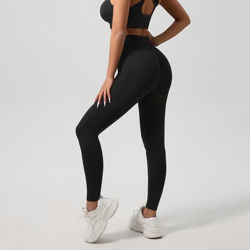 ropa interior deportiva transfronteriza mangas cortas pantalones cortos pantalones largos set mujer antichoque correr de alta intensidad yoga acondicionamiento físico espalda image 70