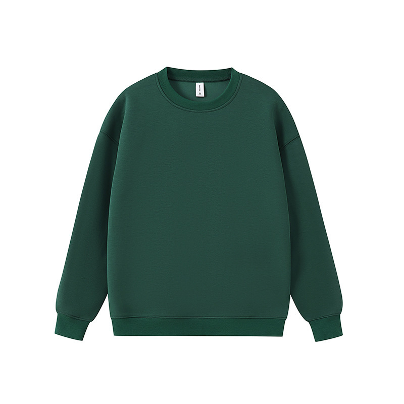 新款重磅工作服外套定制logo纯色美式跨境男装圆领卫衣潮牌高级感|undefined