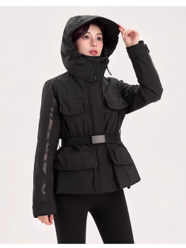 明星同款三防工装羽绒服女2025冬季新款运动登山服冲锋户外外套潮|undefined